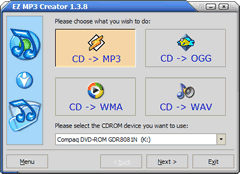 EZ MP3 Creator Screenshot